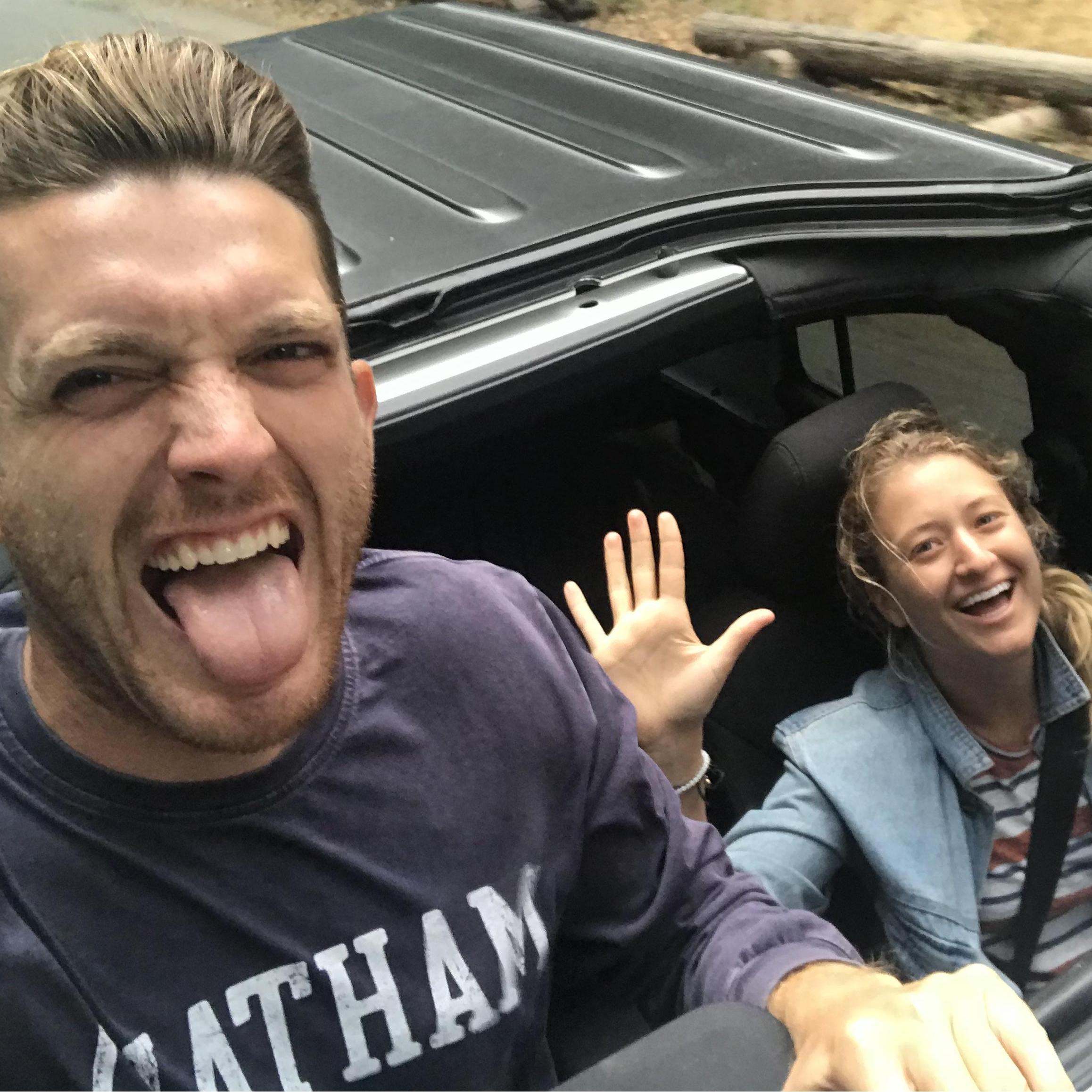 Feeling the stoke cruising down Big Sur Highway 1 & visiting Kels' favorite camp/surf spots