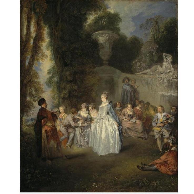 Les Fetes Venitiennes - Jean Antoine Watteau, 1719