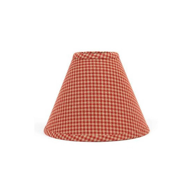 Home Collection by Raghu Newbury Gingham Barn Red Lampshade, 12"