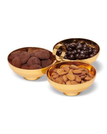 AERIN Sintra 3-Bowl Server