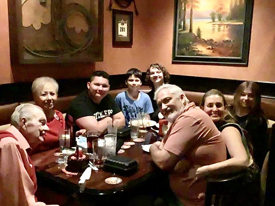 Happy Father’s Day with Ron Badgley( Jeff’s dad) Velma and kids