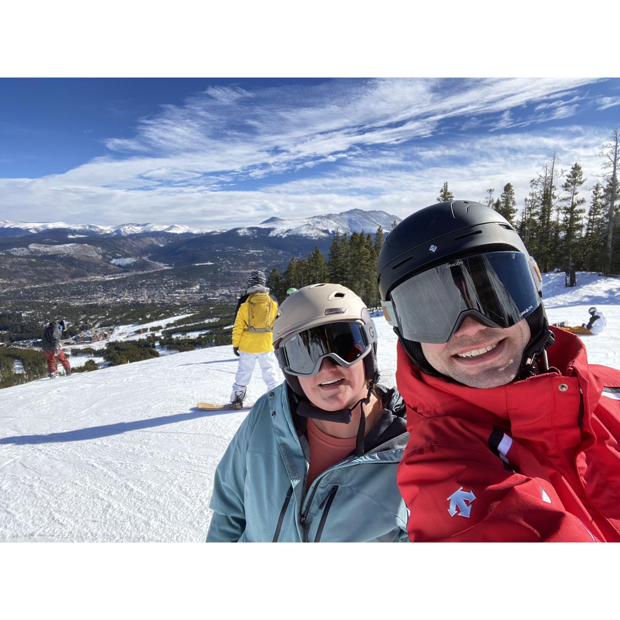 Getting ready for a run at Breckenridge Ski Resort