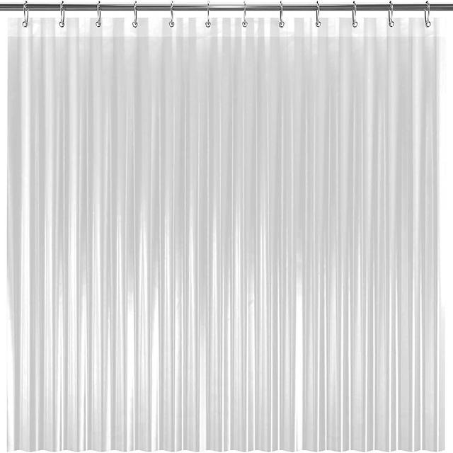 LiBa PEVA 8G Bathroom Shower Curtain Liner, 72" W x 72" H, Clear, 8G Heavy Duty Waterproof Shower Curtain Liner