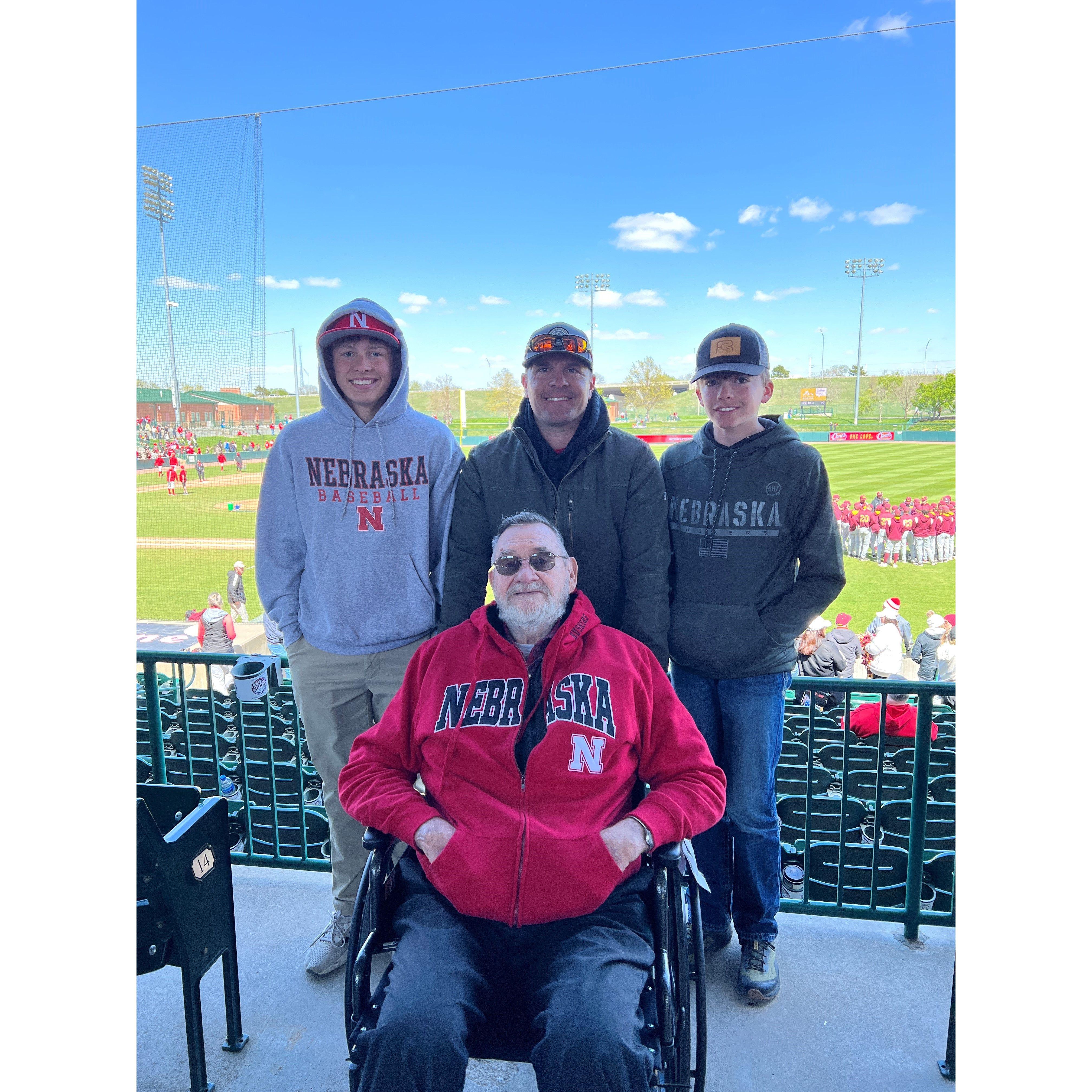 Nebraska Baseball game with Grandpa Don!