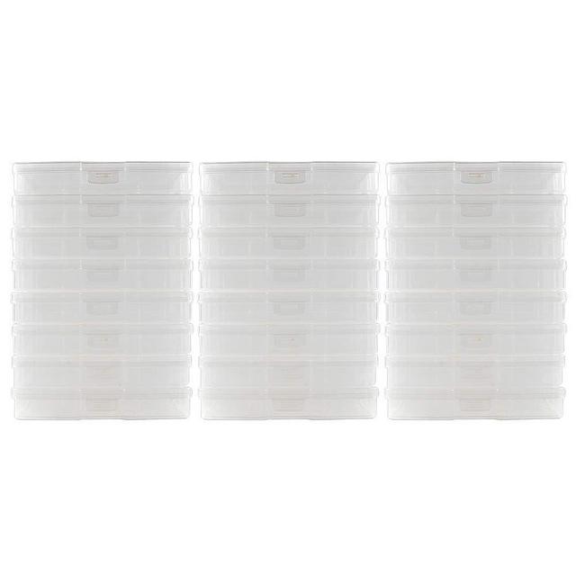 Novelinks Photo Case 4" x 6" Photo Storage Boxes - Photo Organizer Cases Photo Keeper Picture Storage Containers Box for Photos - 24 Pack (Clear)