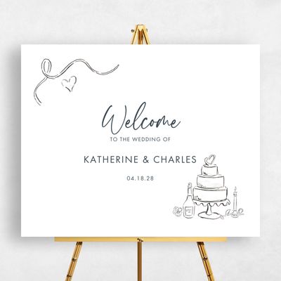 White Wedding Sign - Hamilton Landscape