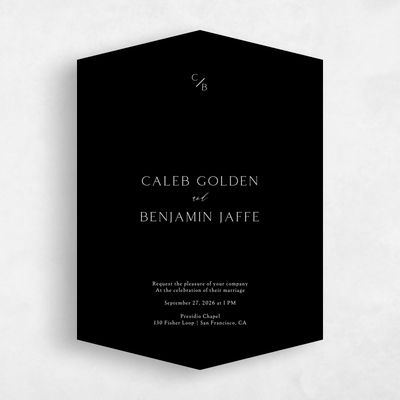 Black Diamond Wedding Invitation - Merick Classic