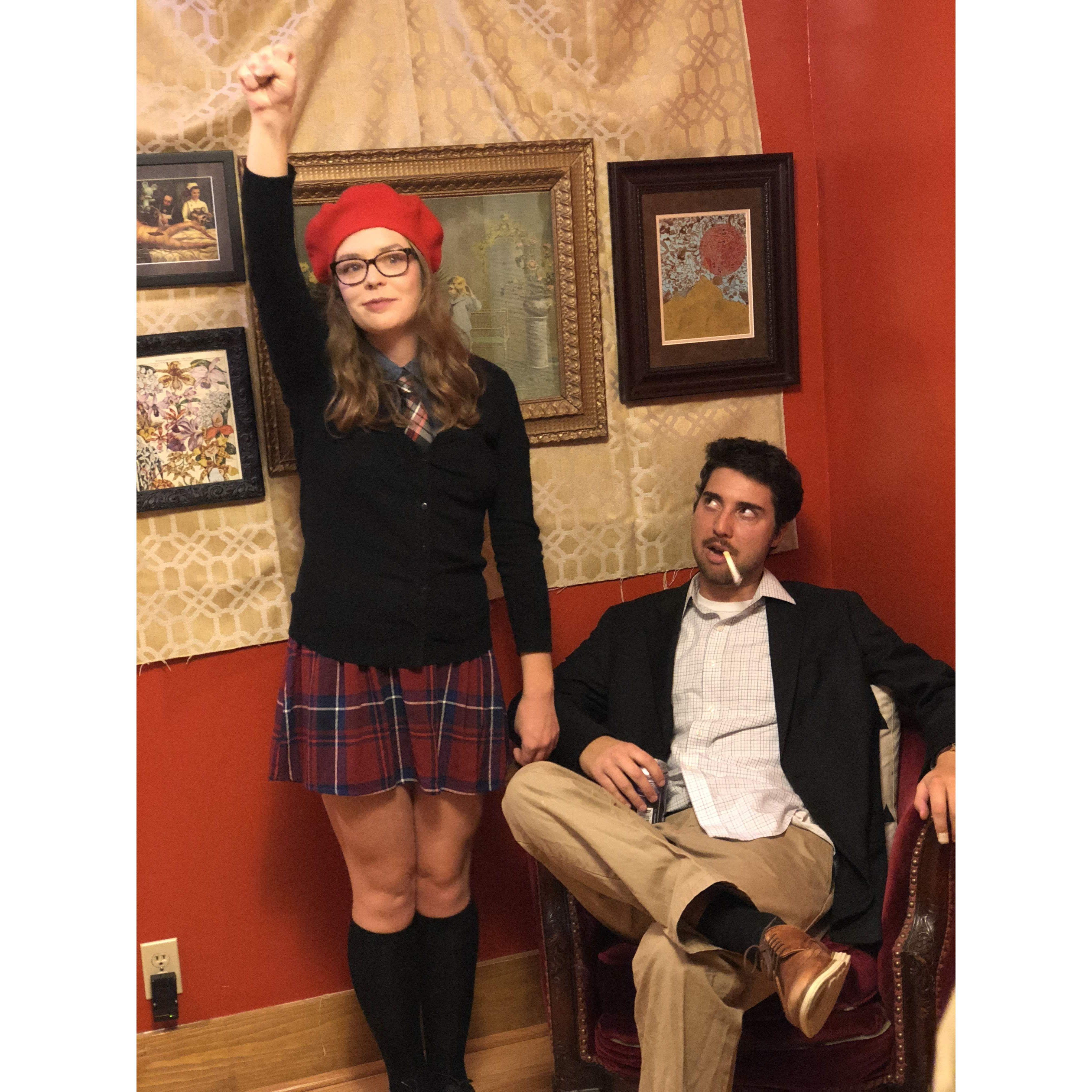 We've always shared a love of movies - here we are as Max and Herman from Wes Anderson's "Rushmore." (October 2018)