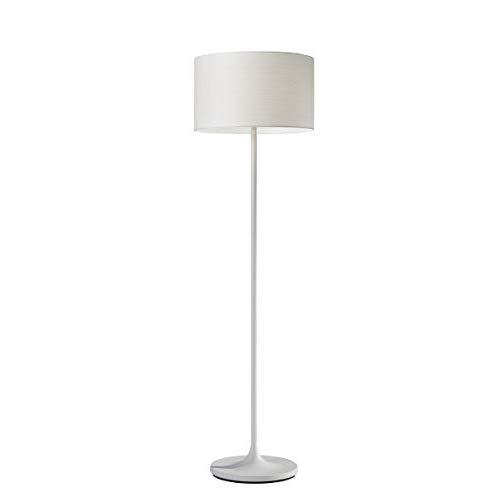 Adesso 6237-02 Oslo Floor Lamp – Corrosion Resistant, Scratch Proof, White Matte Finish Lighting Equipment with Metal Body. Tools & Home Improvement