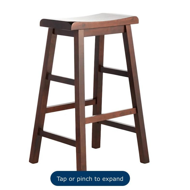 Dark Walnut Saddle Stool, 29”
