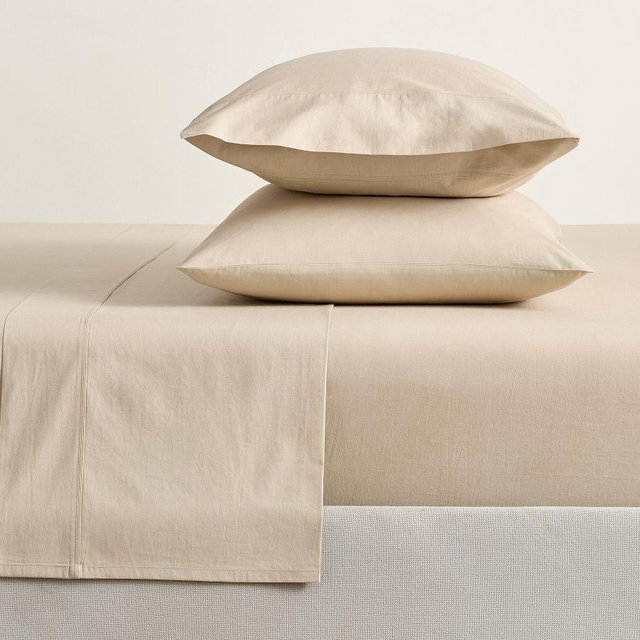 400-Thread-Count Organic Percale Sheet Set, Neutral, King