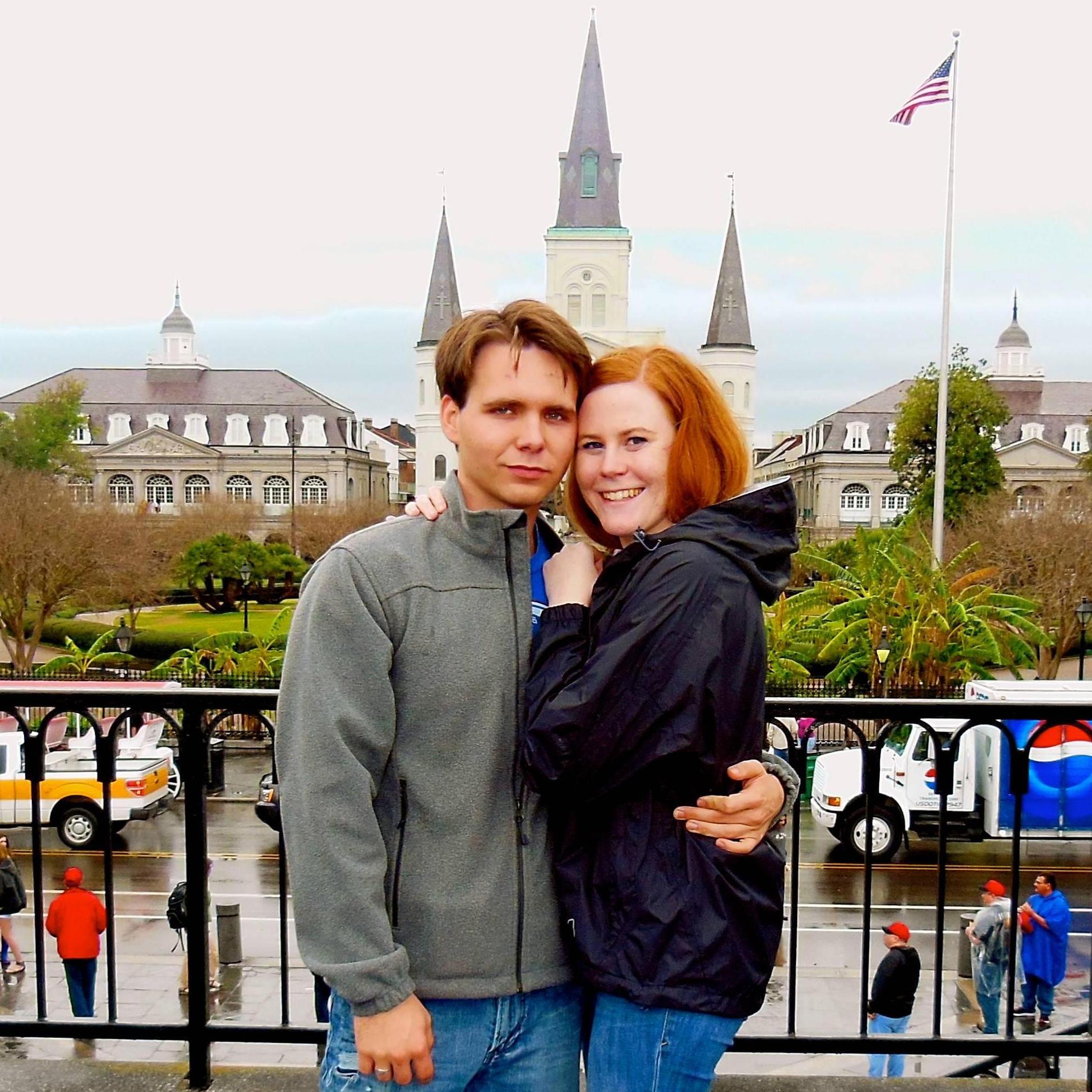 I think Nathan's and my faces say how we feel about New Orleans.