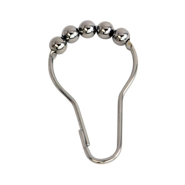Kingston Brass Roller Ball Shower Curtain Rings 12-Pc./Set in Polished Chrome
