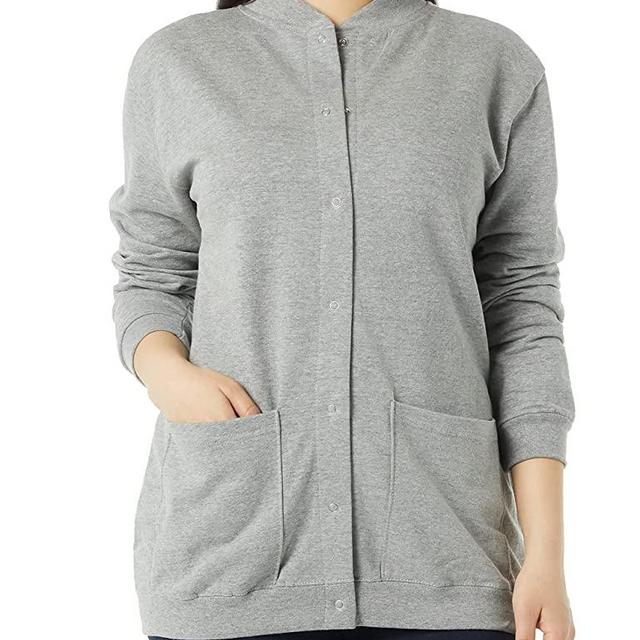 AmeriMark Women’s Fleece Cardigan Sweater –Lightweight Soft Long Sleeve Jacket