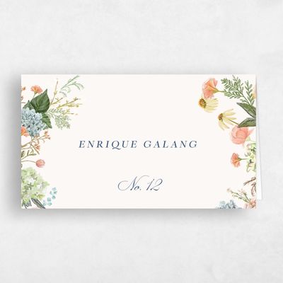 Beige Wedding Place Card - Rosamund