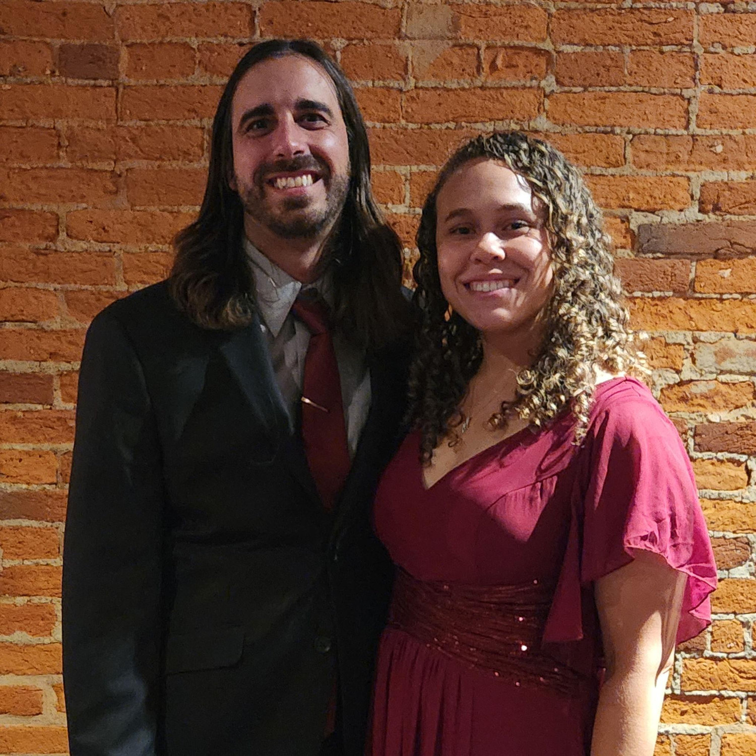 One of the rare times we actually dressed up!