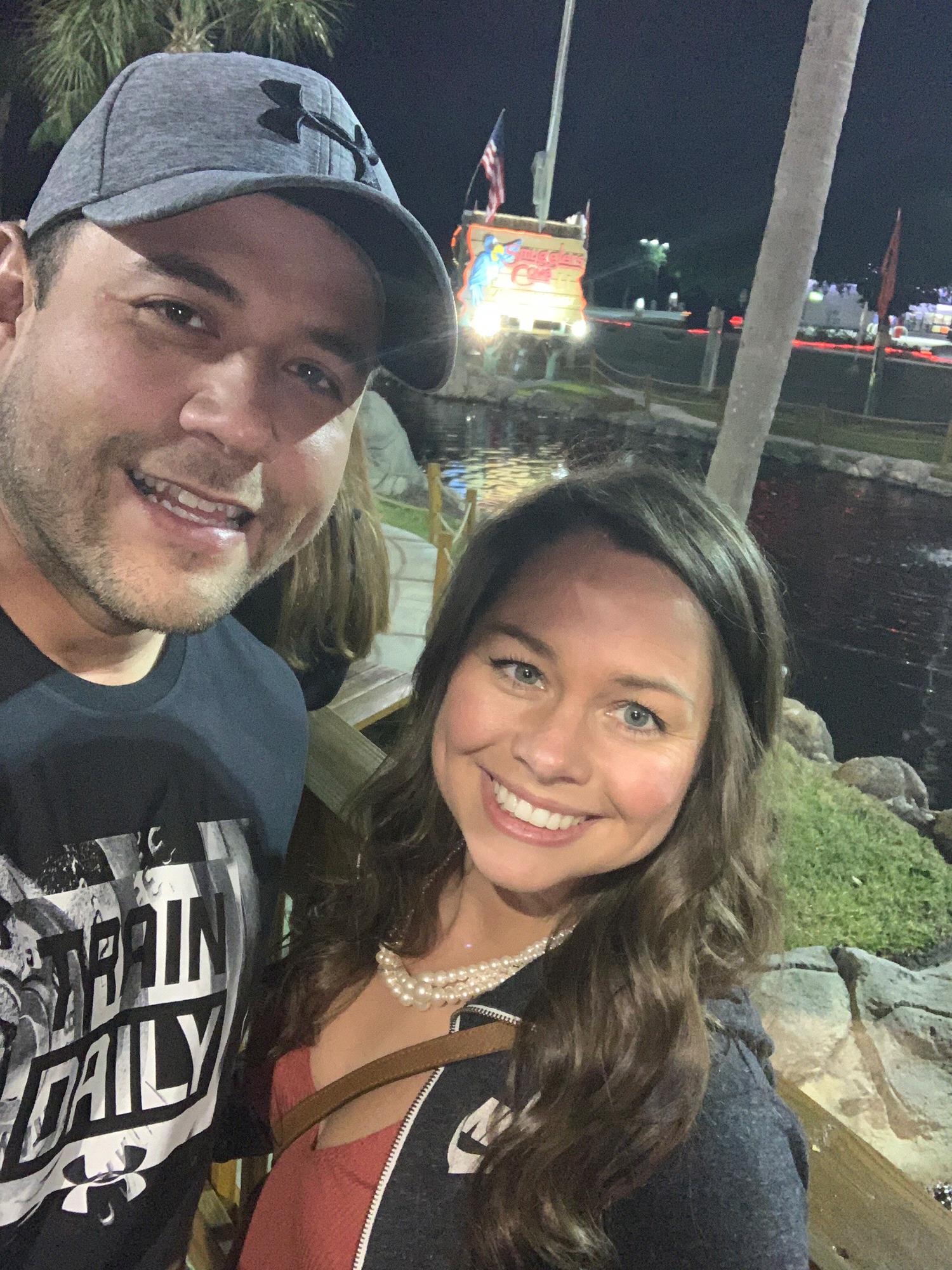 Roy and the rest of the family kicked my butt in mini golf!