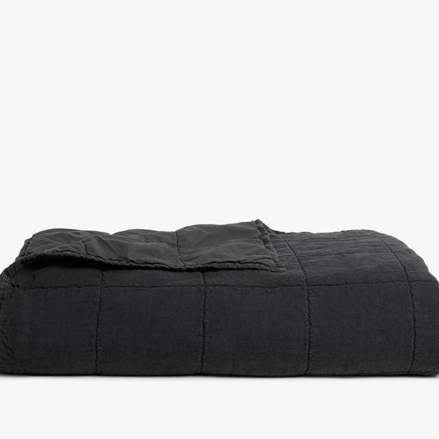 Linen Box Quilt - Full/Queen in Coal