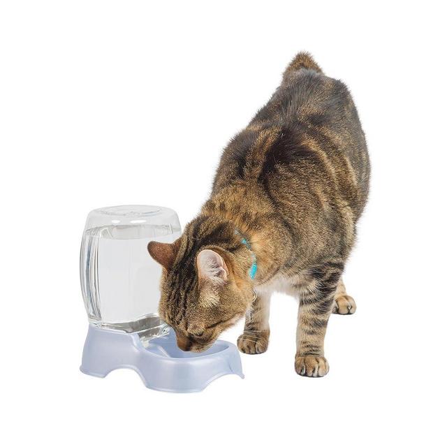 Petmate Pet Cafe Cat and Dog Water Dispenser - Water Bowl for Cats and Dogs, USA Made, .25 GAL, Pearl Ash Blue
