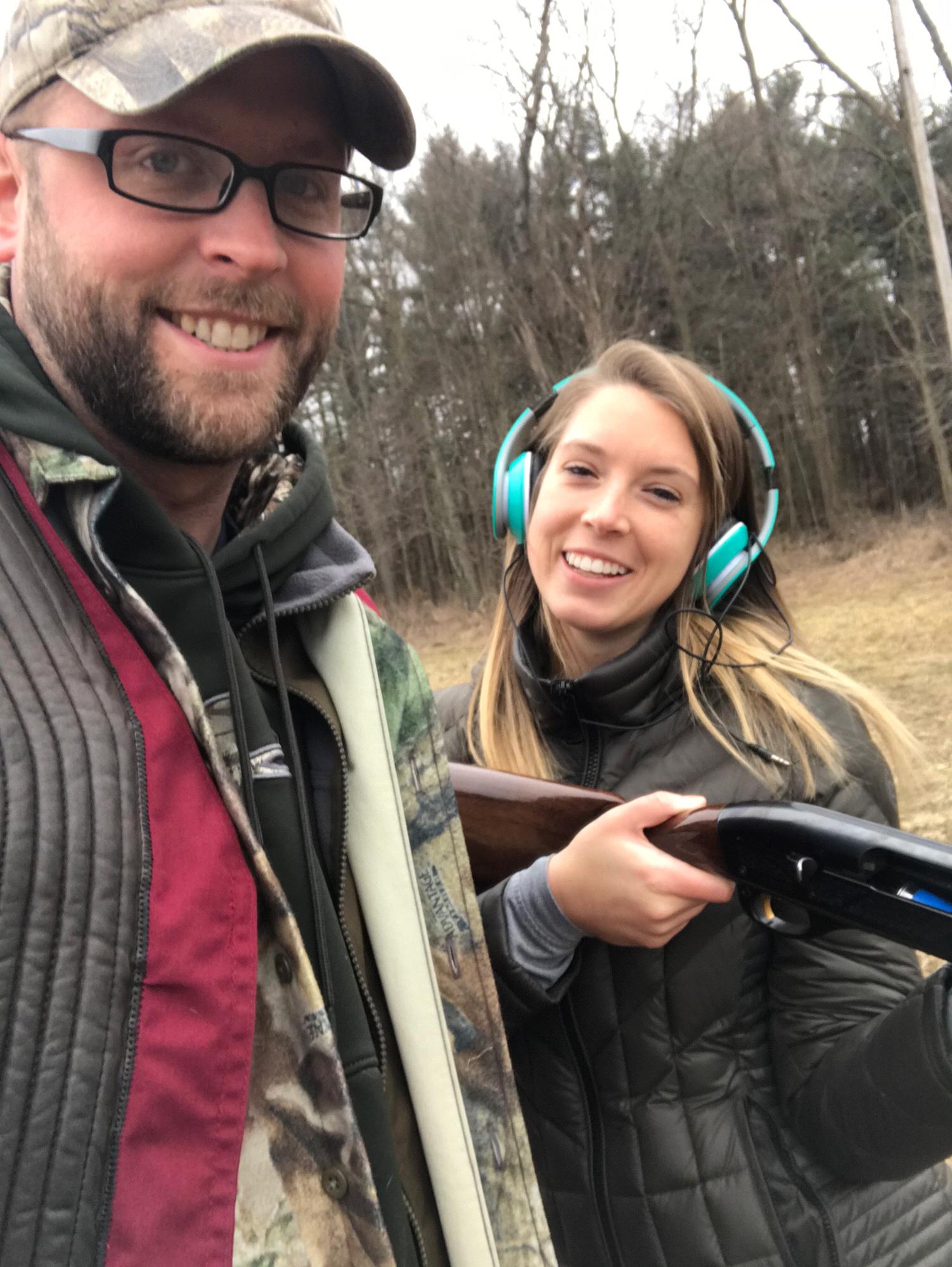 Caitlin’s first time shooting trap