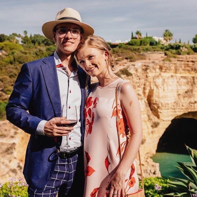 Together on the cliffs in Algarve, Portugal