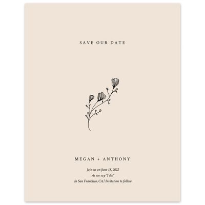 Sand, Beige Wedding Digital Save the Date - Unconditional Stamp