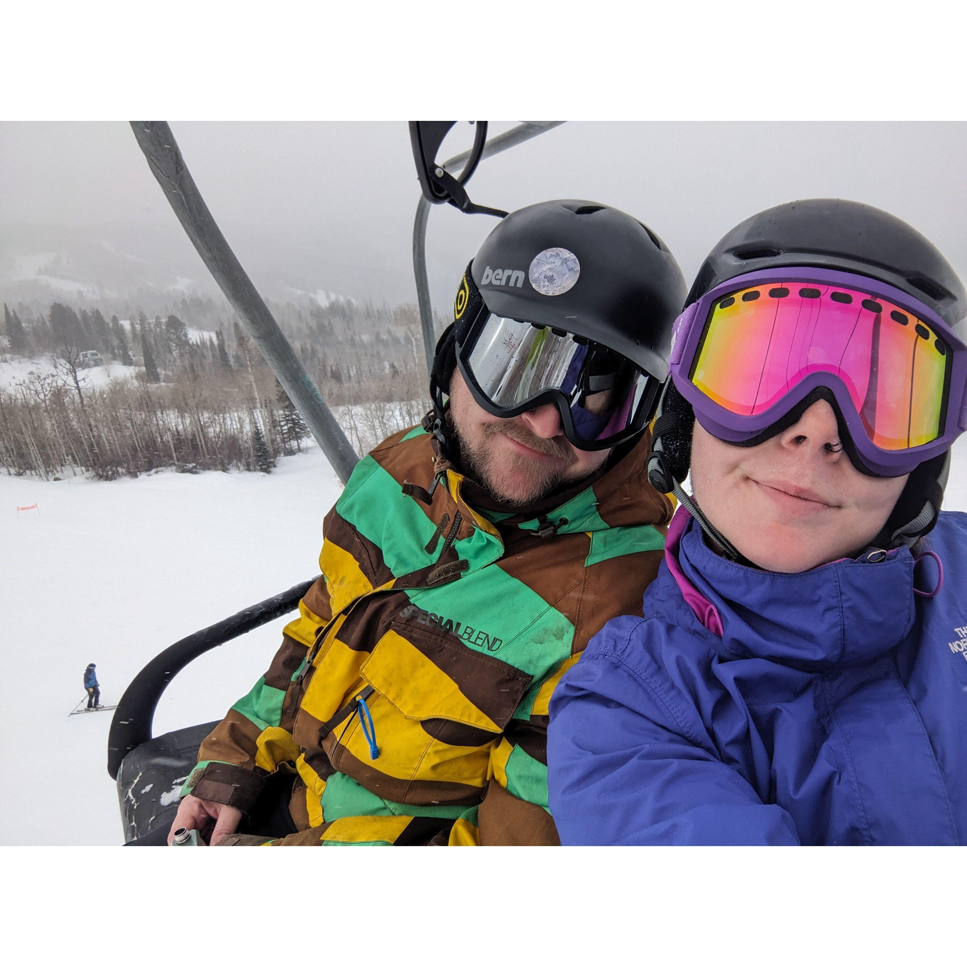 Skiing was our first date. Powderhorn is where Evan proposed. It's special.