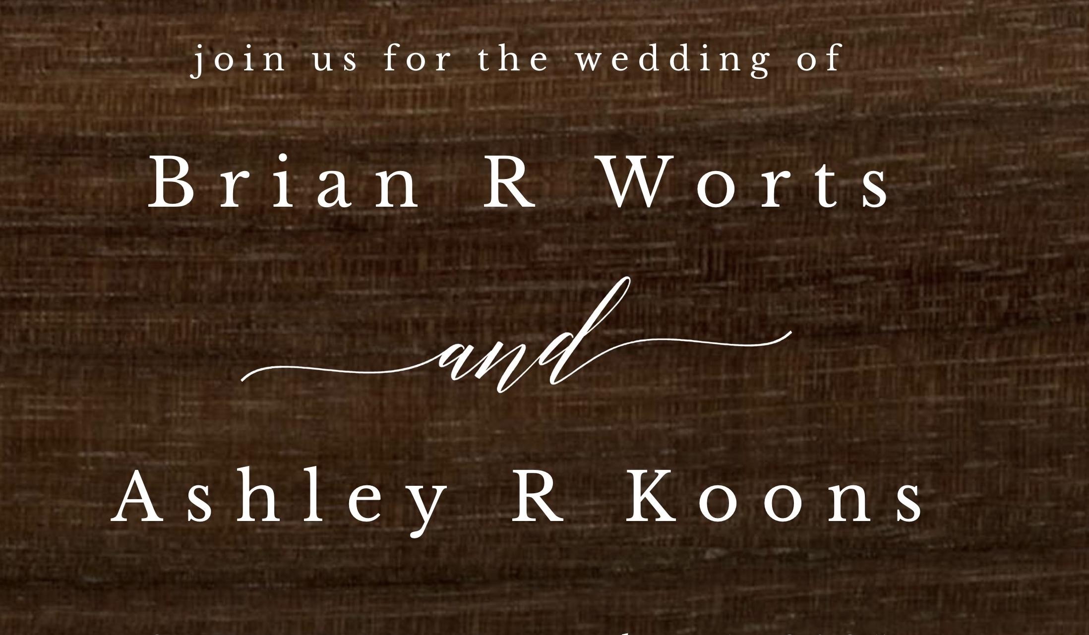 The Wedding Website of Ashley Koons and Brian Worts