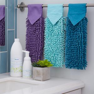 Chenille Hand Towel in Eggplant