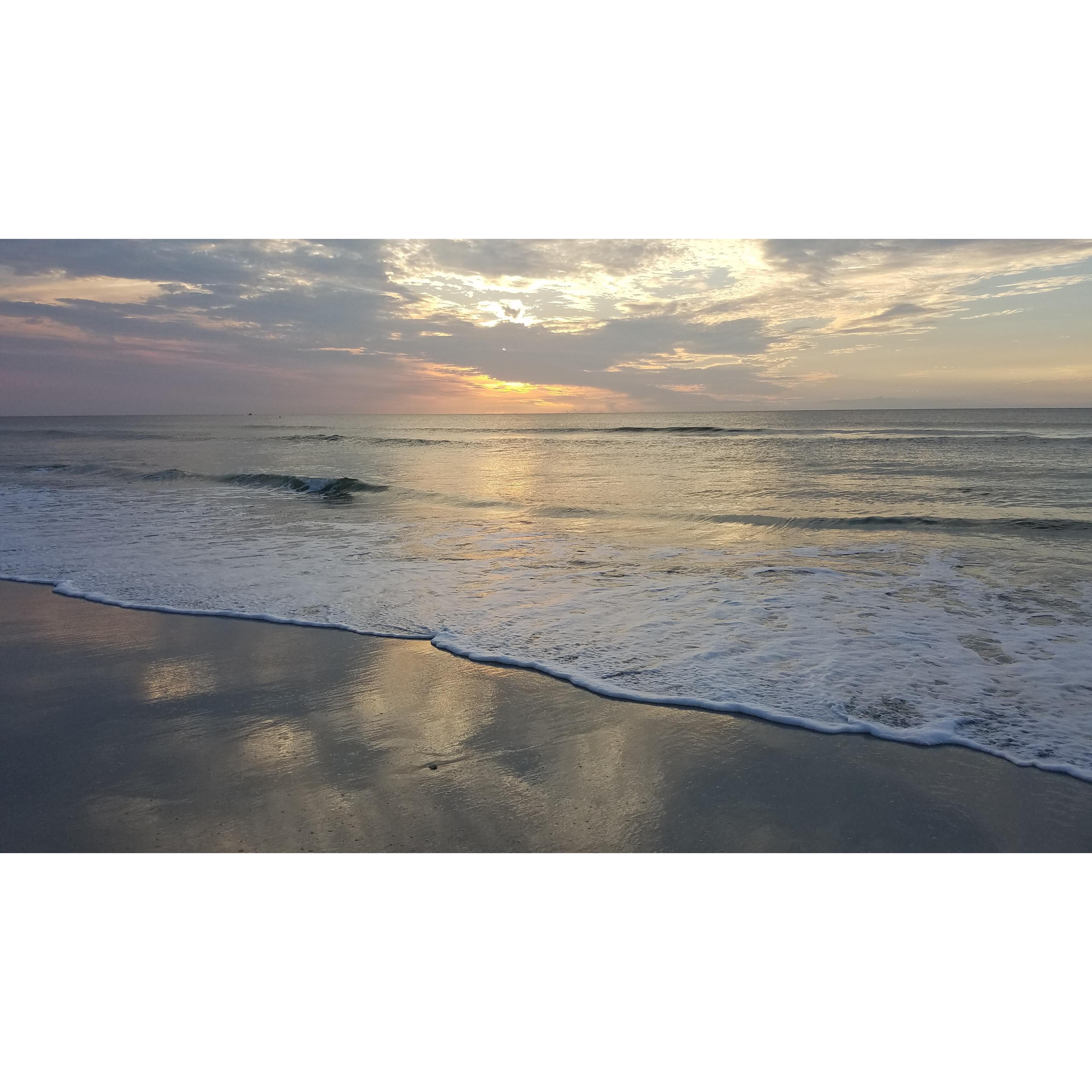 Morning on the beach, in North Carolina. One of our favorite vacation memories! We woke up before sunrise to get out here.