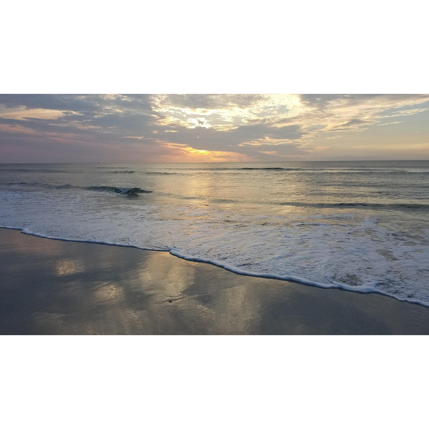 Morning on the beach, in North Carolina. One of our favorite vacation memories! We woke up before sunrise to get out here.