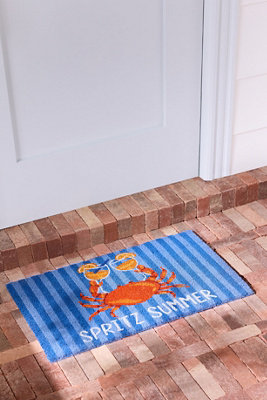 Summer Spritz Crab Coir Printed Doormat
