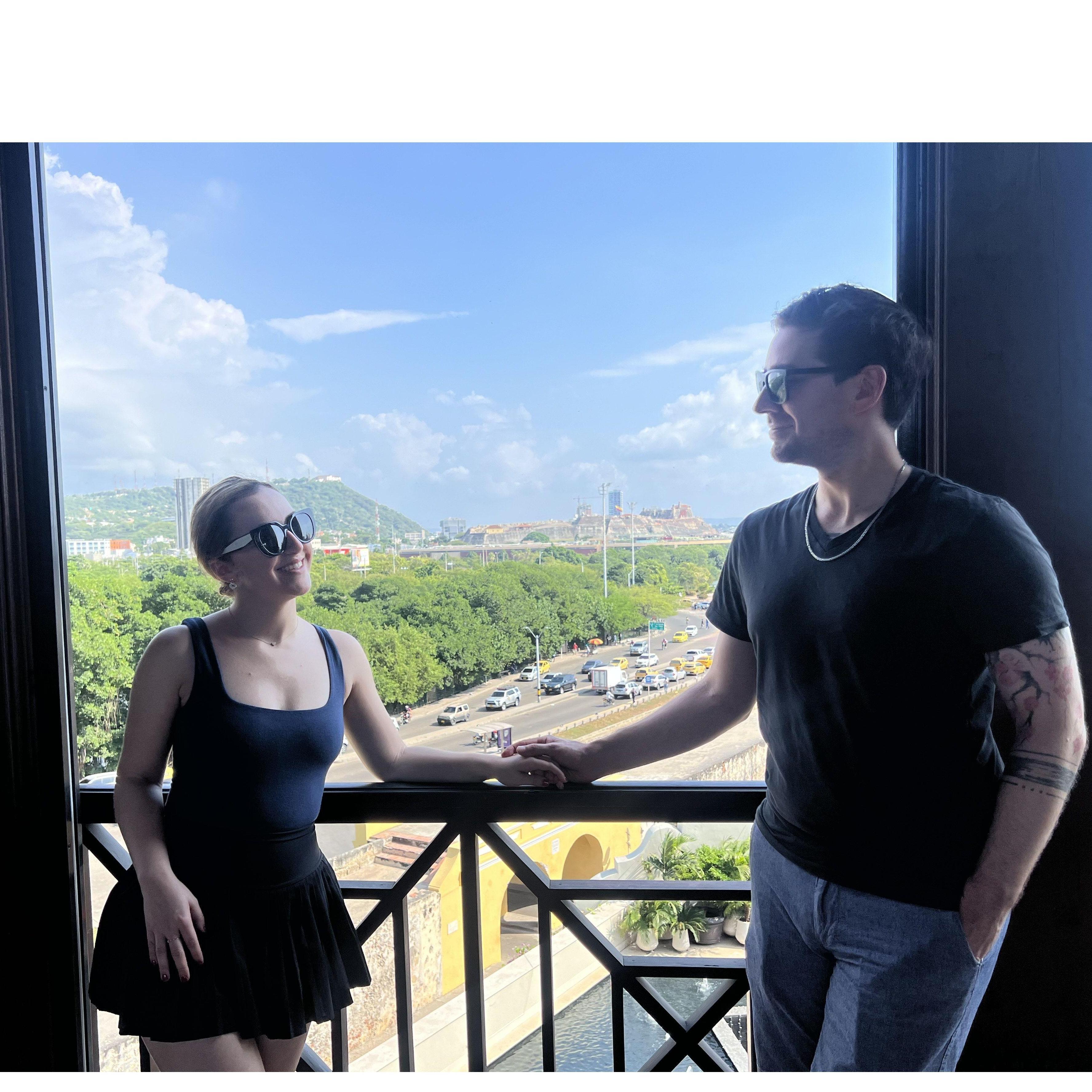 Our first international trip together in Cartagena, Colombia