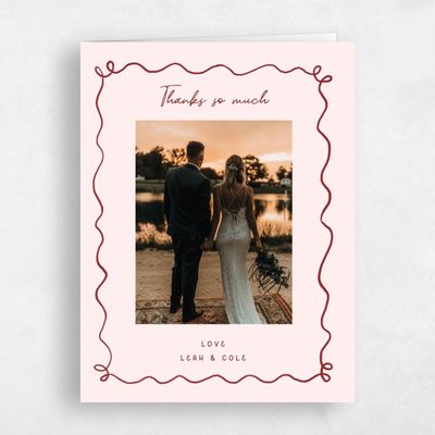 Lightest Blush, Pink Wedding Thank You - Nesso Photo