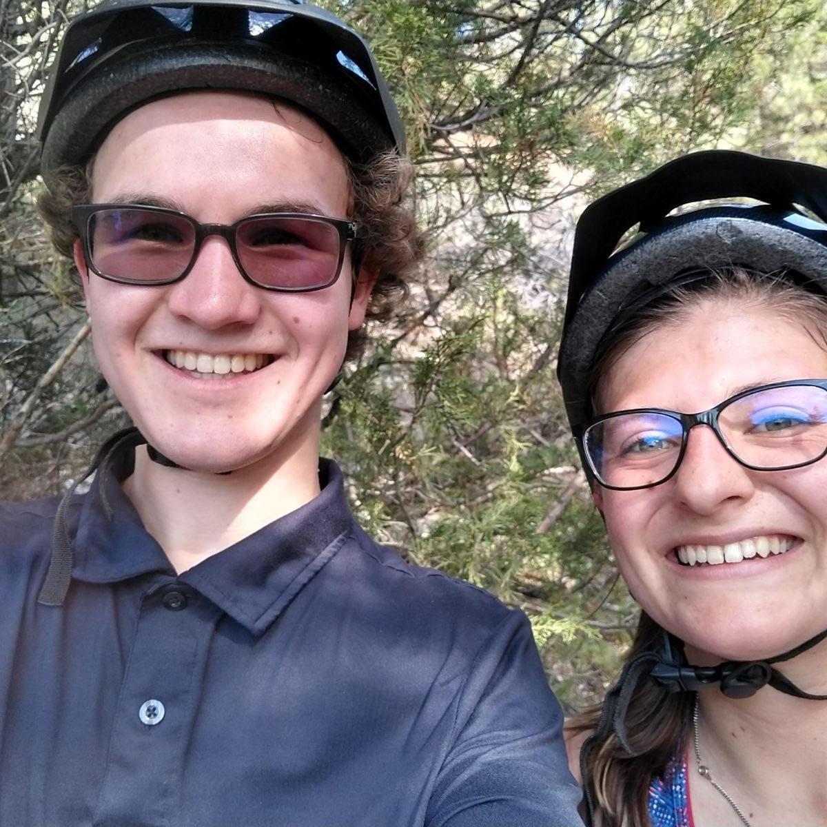 Paying our respects to the most dangerous tree on the trail!