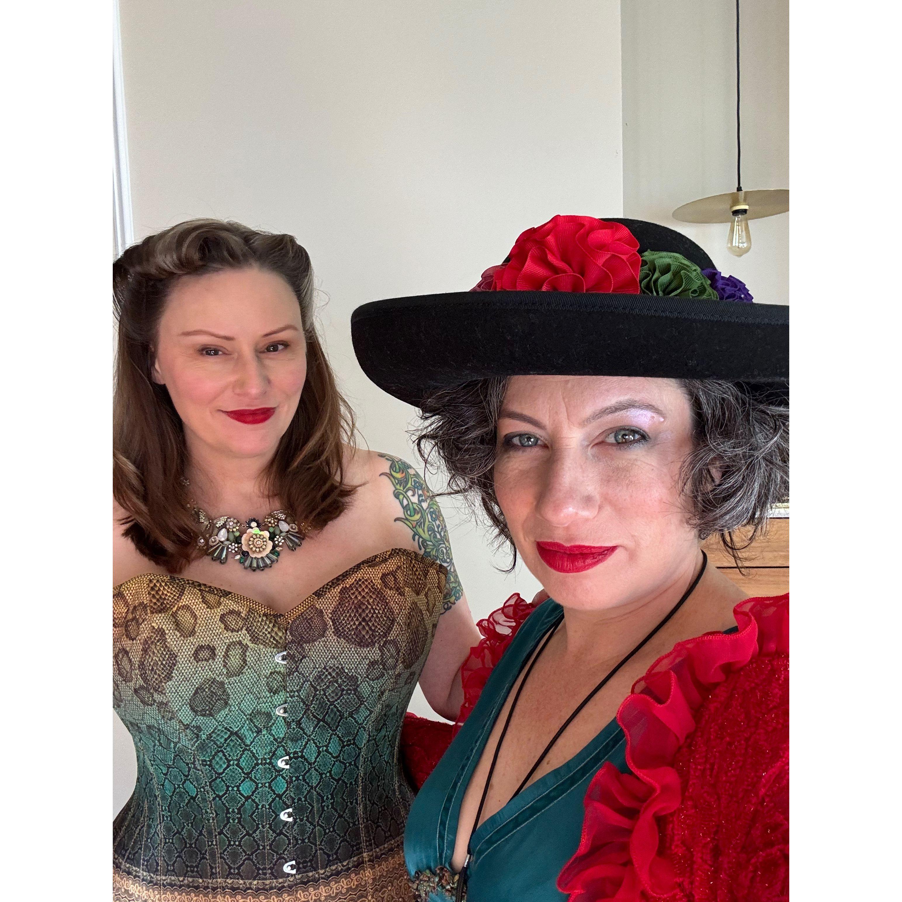 Dressed up for a friend's wedding.