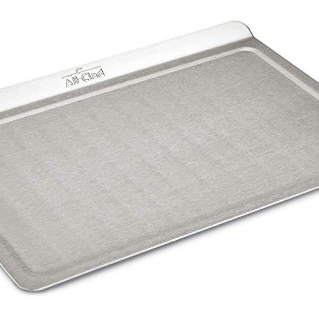 All-Clad 9000TS 18/10 Stainless Steel Baking Sheet Ovenware, 14-Inch by 10-Inch, Silver
