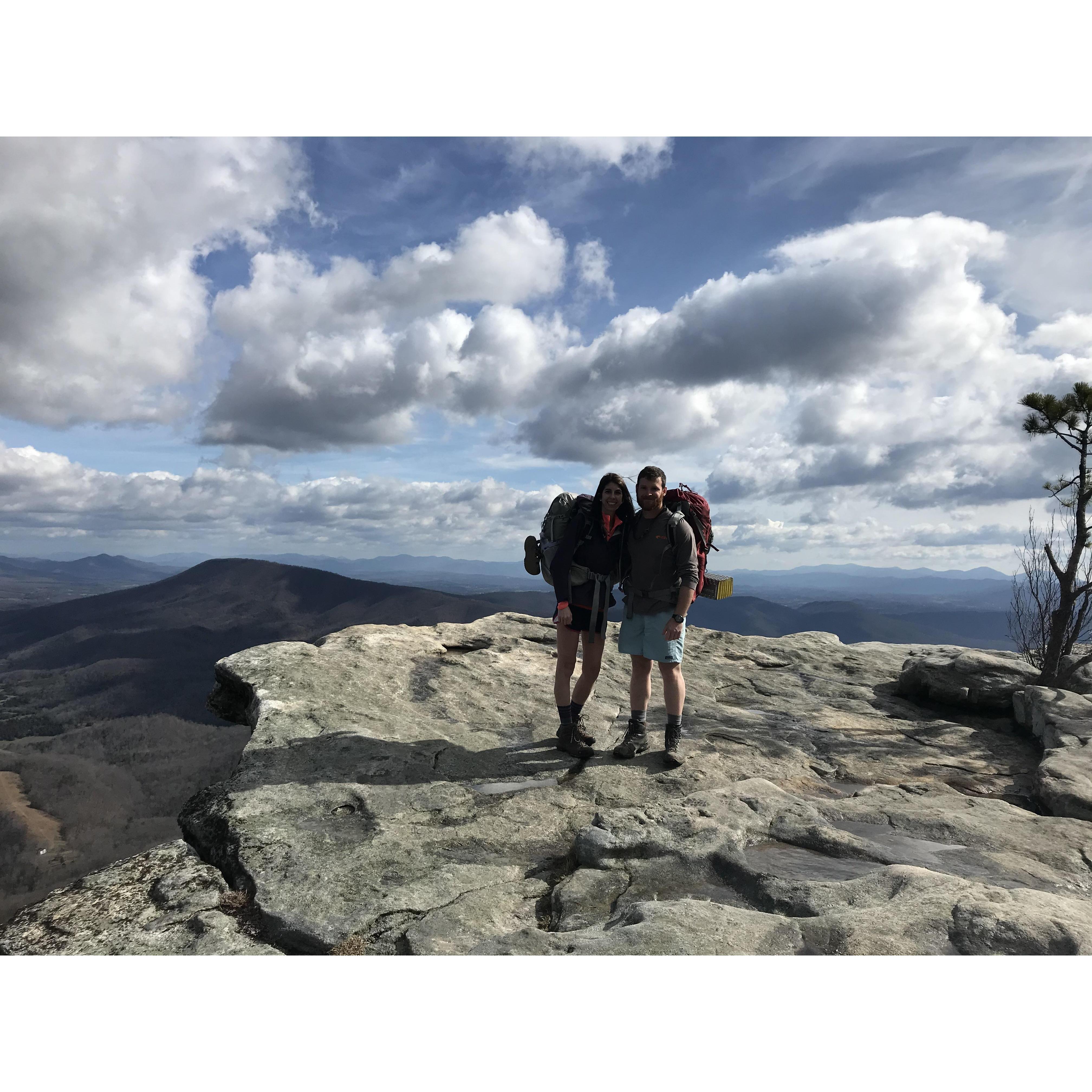 McAfee Knob where the proposal took place!