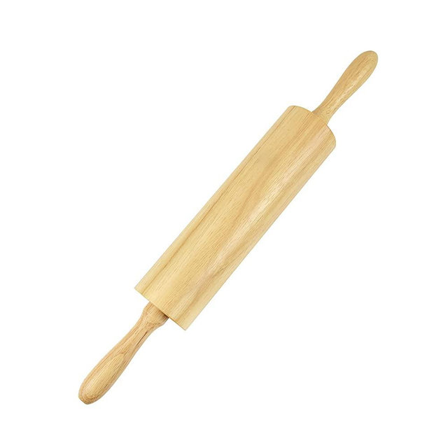 KITEISCAT Wooden Rolling Pin for Baking- Durable, Non-Stick Dough Roller with Handles- 17 Inches Long Baking Rolling Pin for Pizza, Fondant, Crust, Cookie & More- Classic Pastry Rolling Pin