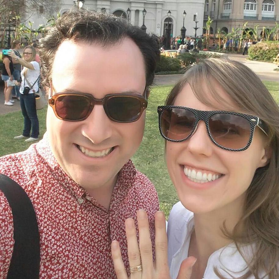 The day we got engaged in New Orleans!