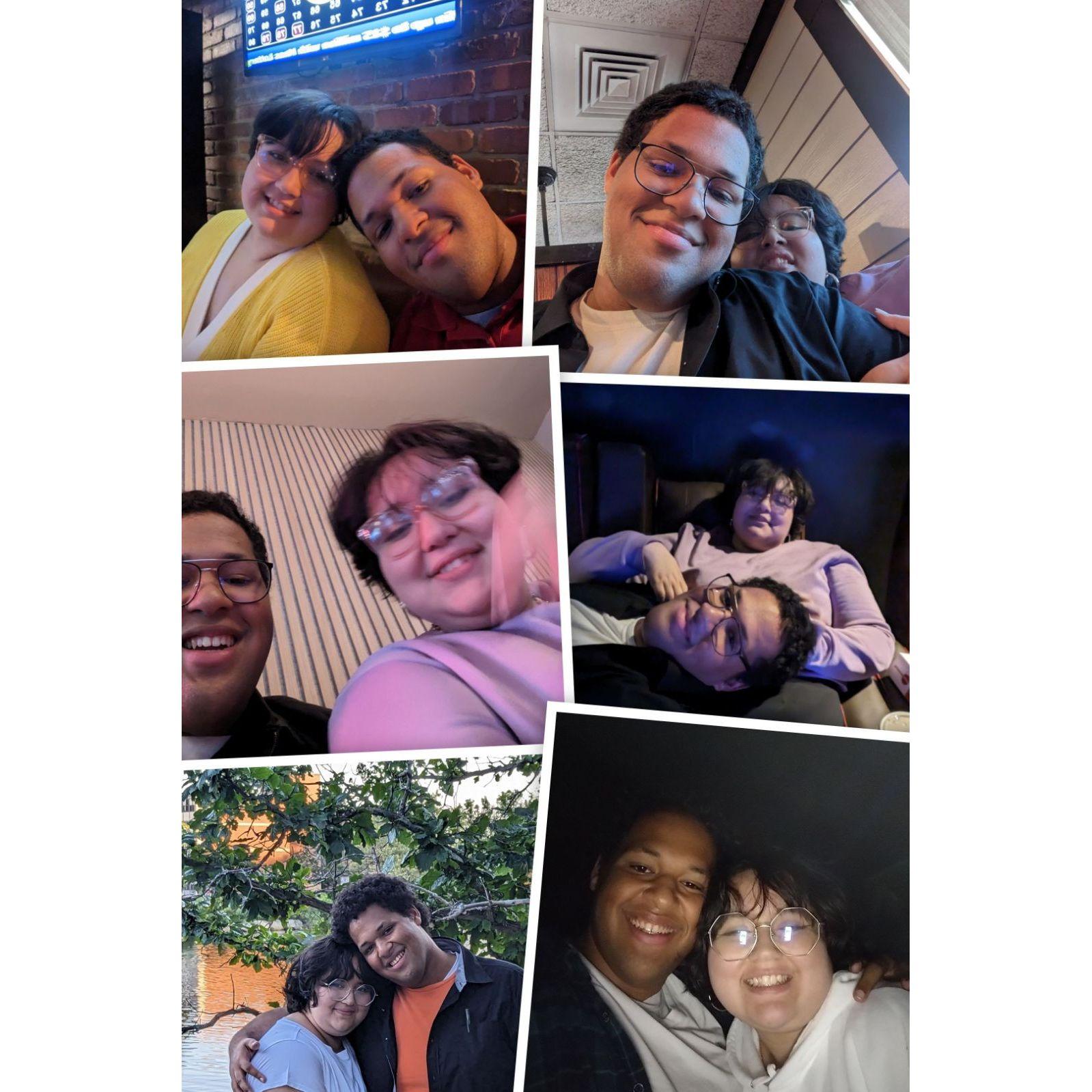 J: Google made this collage 6 months after we started dating. Actually a perfect encapsulation of our relationship that far. T:Google apparently likes that purple sweater...