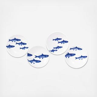 School of Fish Dipping Dish, Set of 4