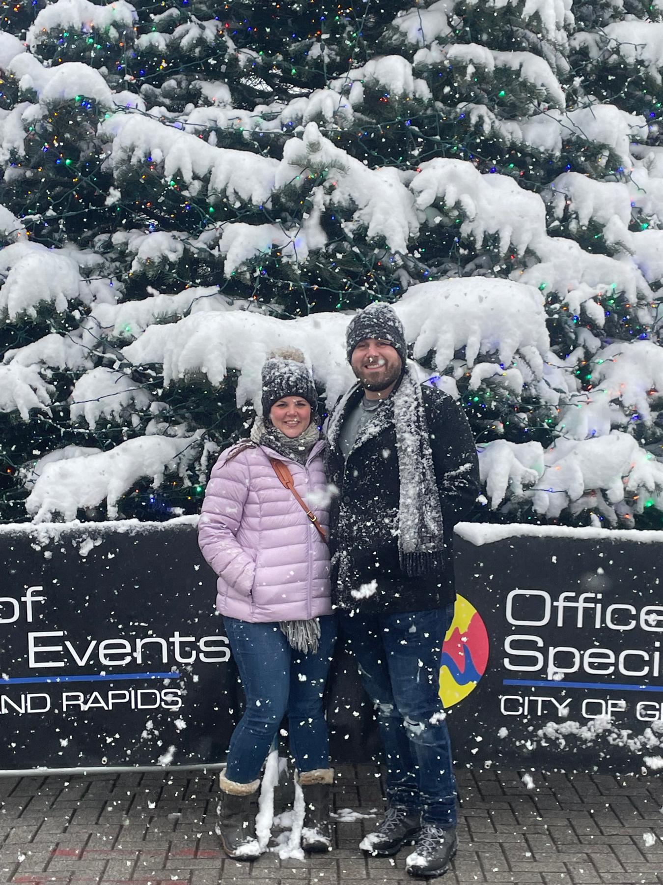 Moments before Lance popped the question!