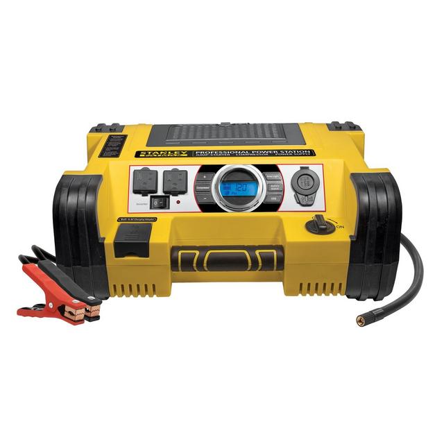 Stanley Tools FATMAX® 1,400-Peak-Amp Professional Digital Power Station with Air Compressor and 500-Watt Inverter, PPRH7DS