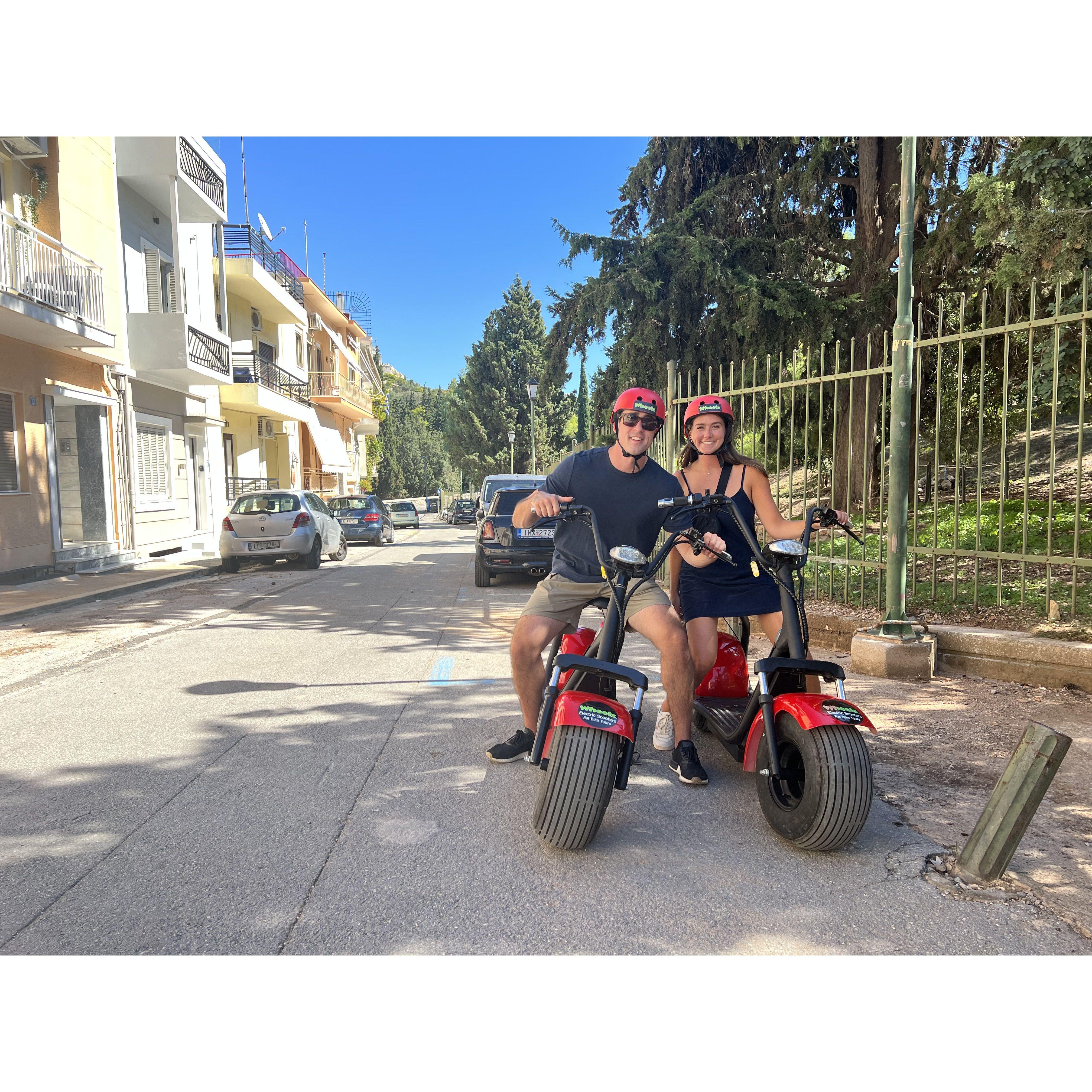 Biking around Athens