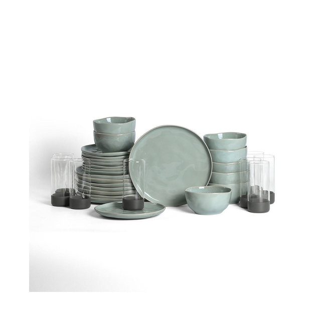 Stone Lain Mirella 32 Pc. Dinnerware & Glassware Set, Service for 8