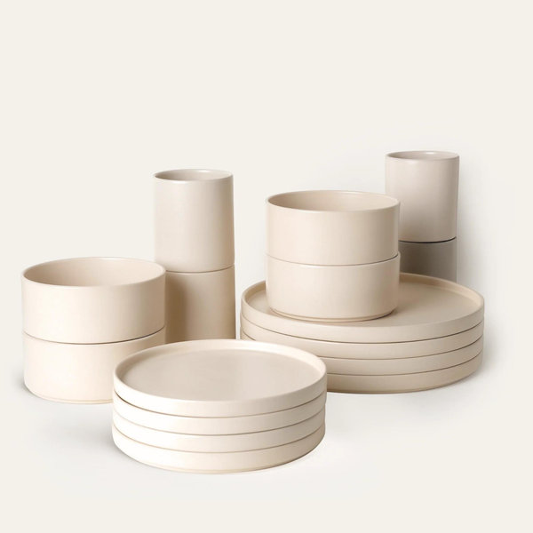 Portuguese Stoneware Dinnerware Set - Ivory
