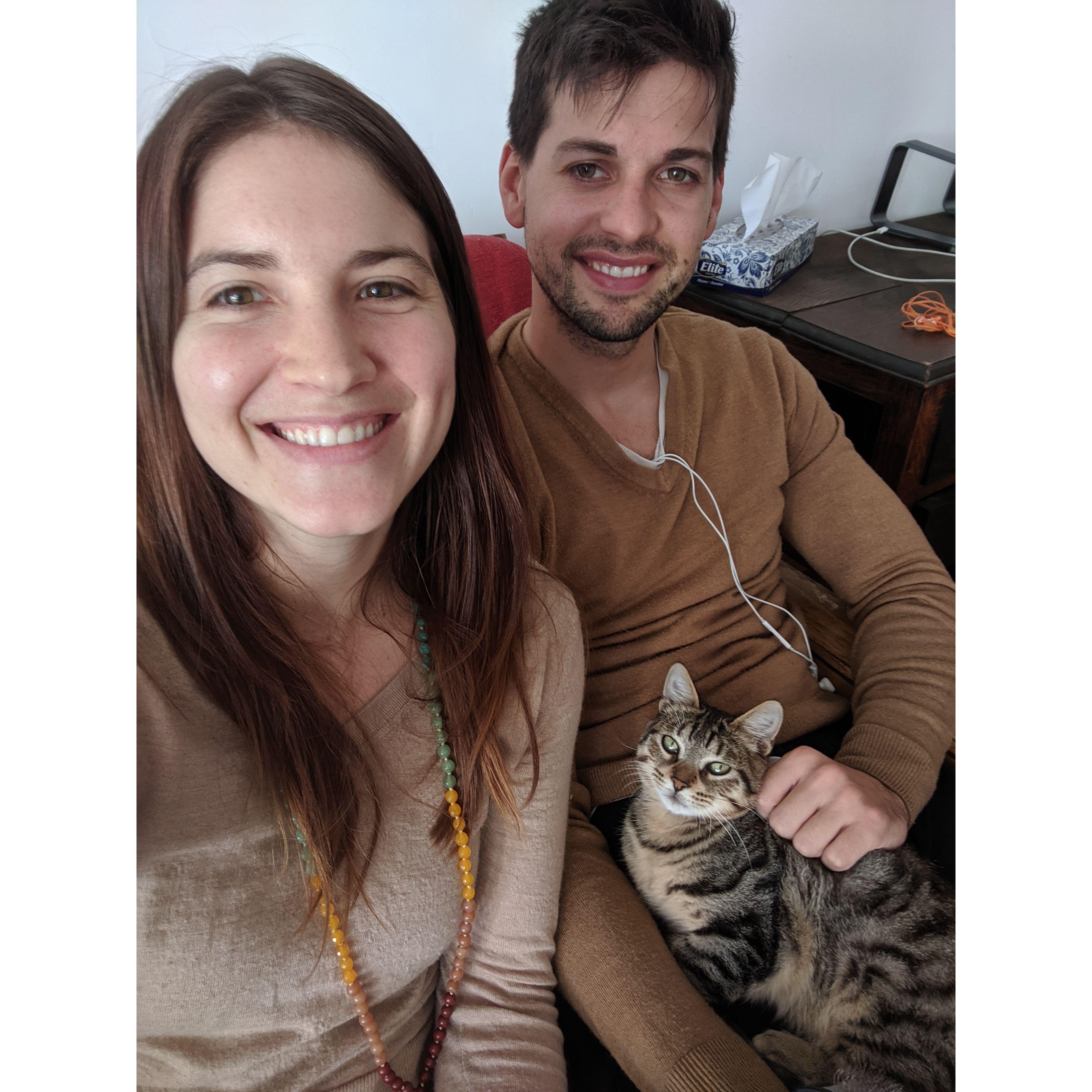 We first moved in together in April 2019 and shortly after adopted Simone.