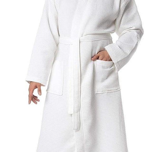 BAGNO MILANO Mens Robes, Waffle Robes For Men, Turkish Cotton Mens Bathrobes
