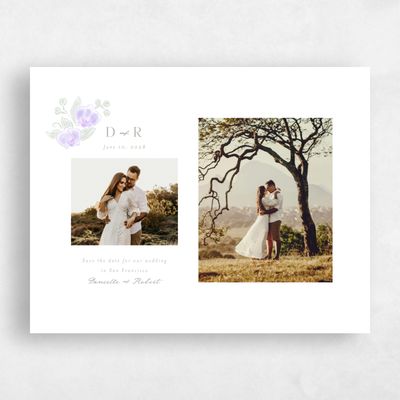 Purple Photo Wedding Save the Date - Orchidea Multiphoto